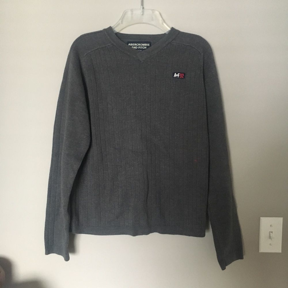 Men's Gray Abercrombie & Fitch Sweater M